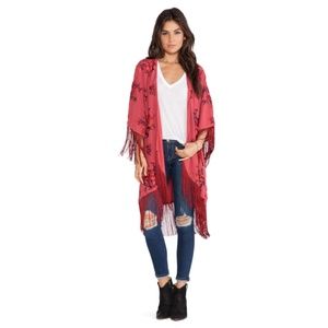 Free People Embroidered Kimono
